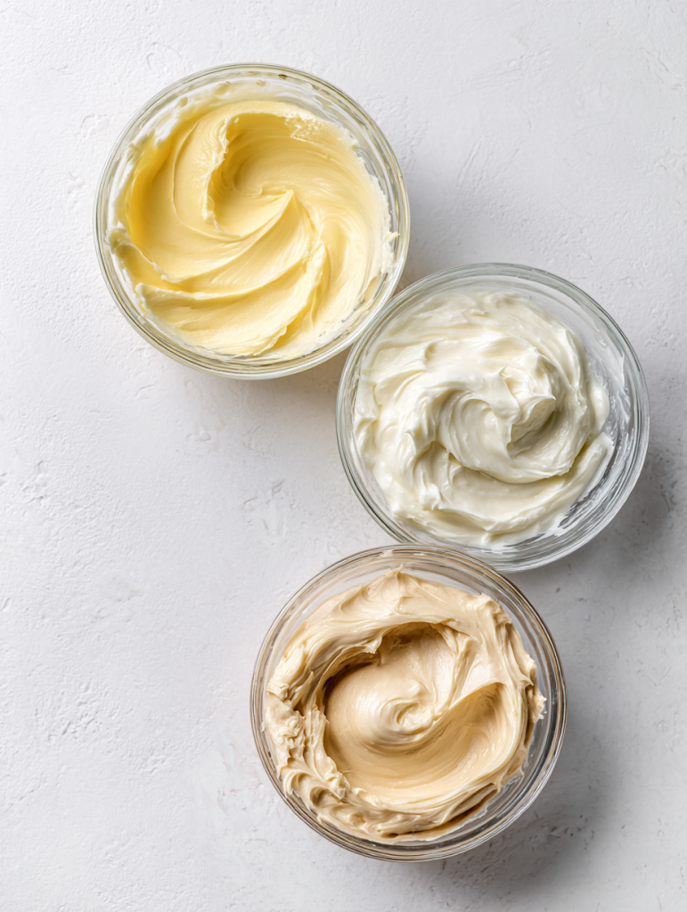 bowls of homemade icing