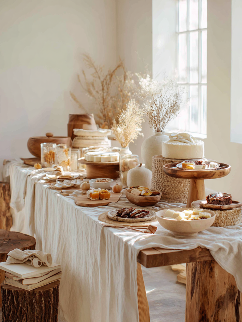 elegant dessert table setup