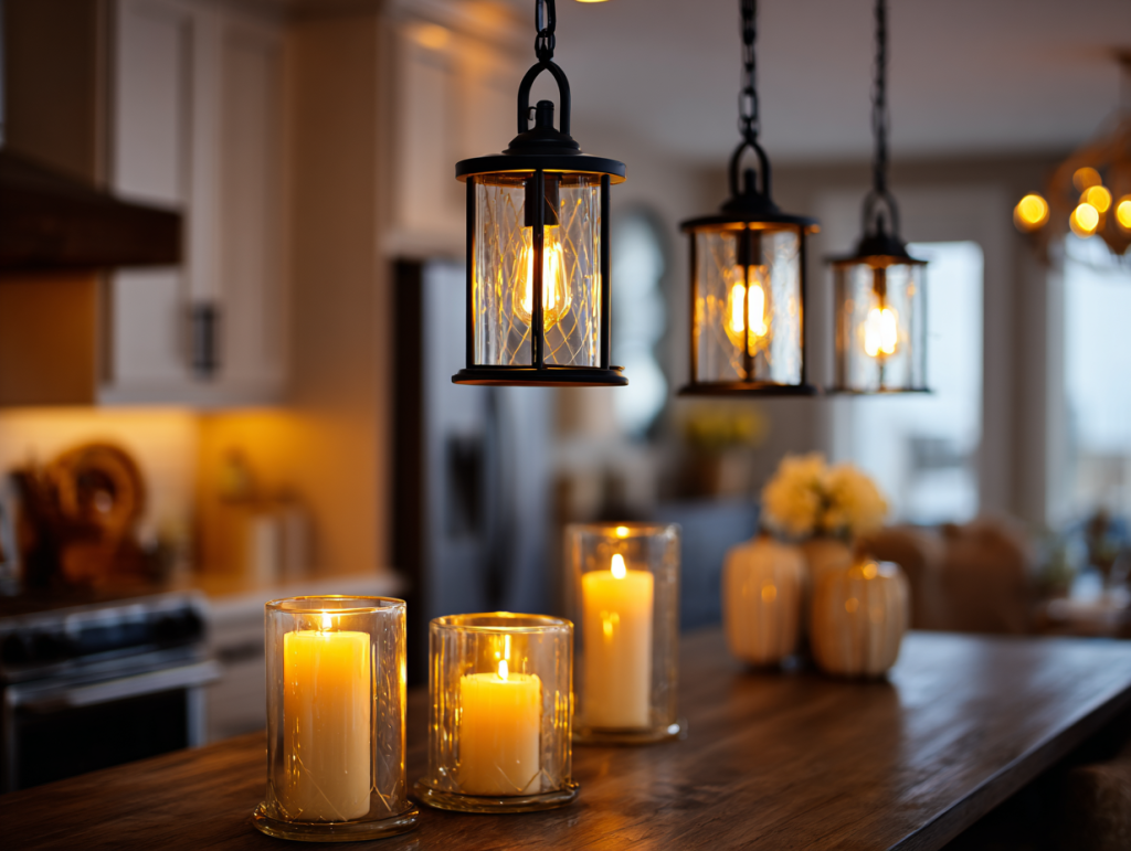 lighting for autumn aesthetic in kitchen